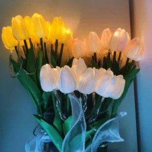 5/10pcs LED Tulips Bouquet Night Light for Home Garden Artificial Flowers PU Tulip Fake Flower Decoration Wedding Birthday Gift - AliExpress