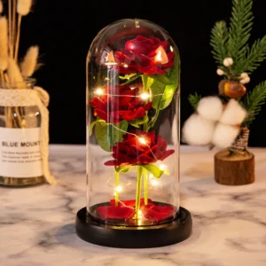 LED Galaxy Three Rose Artificial Flowers Wedding Decor Creative Valentine's Day Mother's Gift Battery Powered Dropshipping 1PC - AliExpress
